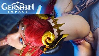 Keleti táncosnő nilou seggét alaposan megdugja a fasza – genshin impact cosplay